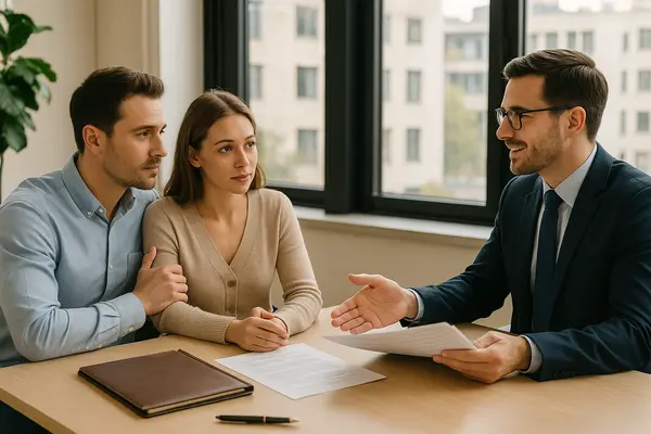 a lawyer talking to a youg couple in his office from Houston Lemon Law Lawyer A in Baytown, TX - Baytown TX a lawyer talking to a youg couple in his office from Houston Lemon Law Lawyer A in Baytown, TX - Baytown TX