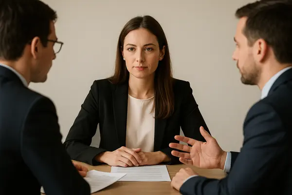 3 lawyers in an office discussing a legal case from Houston Lemon Law Lawyer A in Houston, TX - How to choose a lemon law attorney