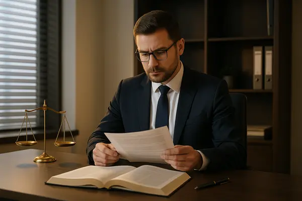 a lawyer reviewing a legal document from Houston Lemon Law Lawyer A in League City, TX - League City TX a lawyer reviewing a legal document from Houston Lemon Law Lawyer A in League City, TX - League City TX