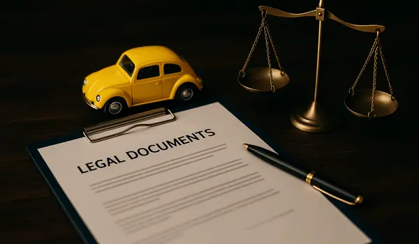 legal documents on top of a desk in a lemon law office from Houston Lemon Law Lawyer A in Houston, TX - lemon law rules