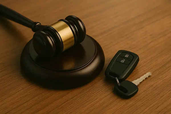 a gavel with some car keys next to it from Houston Lemon Law Lawyer A in Pearland, TX - Pearland TX