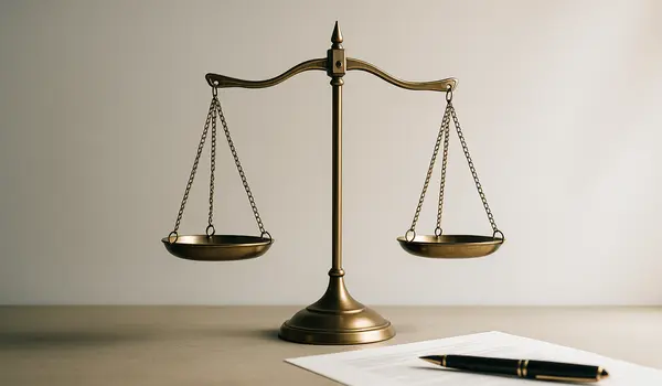 a scale of justice with some legal documents next to it from Houston Lemon Law Lawyer A in Houston, TX - Toyota Lemon Law